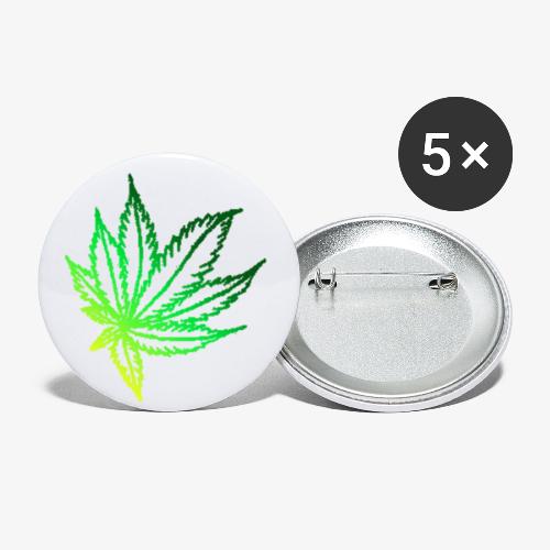 green leaf - Buttons small 1'' (5-pack)