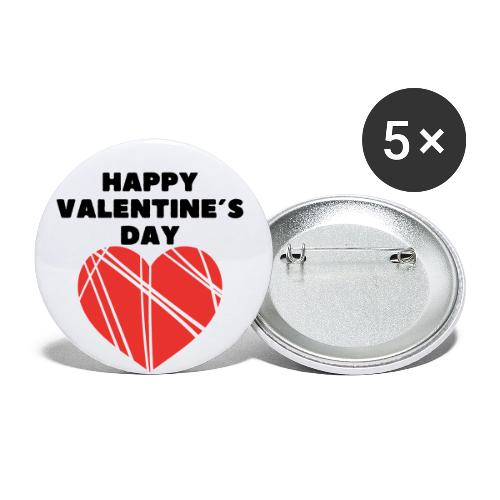 Valentine's Day Fashion February 14, Love Day. - Buttons small 1'' (5-pack)