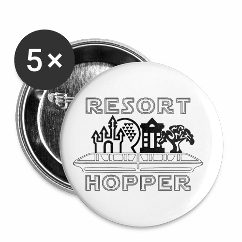 Resort Hopper Logo - Buttons small 1'' (5-pack)