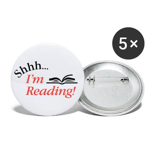 Shhh... I'm Reading! - Buttons small 1'' (5-pack)