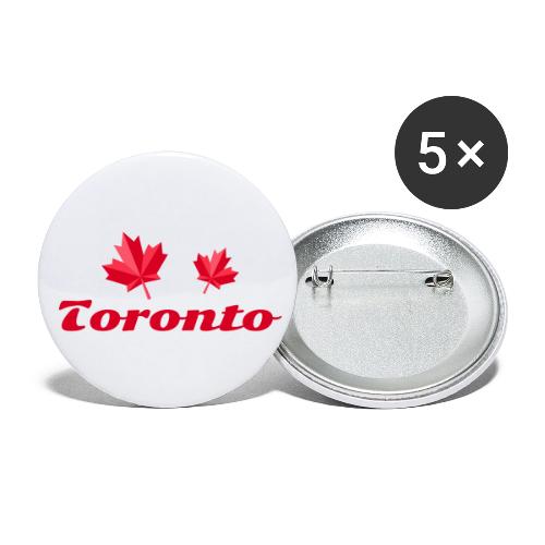 Toronto with two red maple leaves - Buttons small 1'' (5-pack)