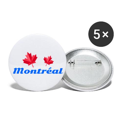 Montréal with two red maple leaves - Buttons small 1'' (5-pack)