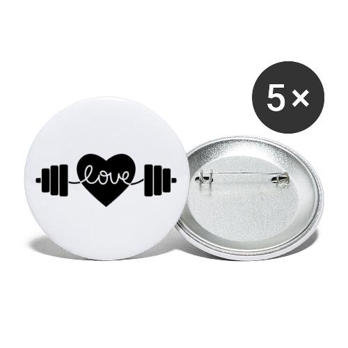 Power Lifting Love - Buttons small 1'' (5-pack)