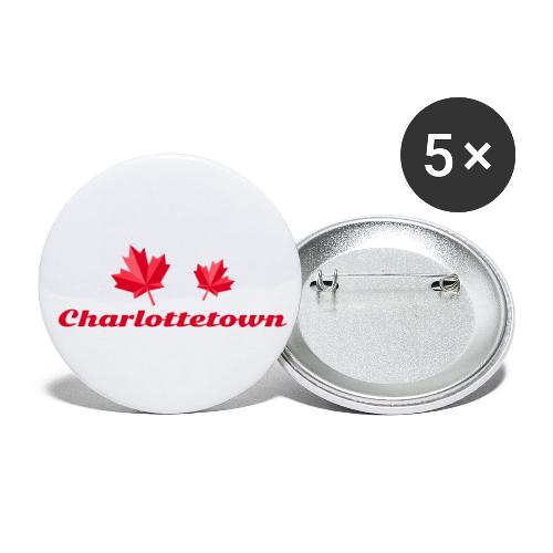 Charlottetown with two red maple leaves - Buttons small 1'' (5-pack)