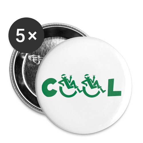 Cool in my wheelchair, chill in wheelchair, roller - Buttons small 1'' (5-pack)
