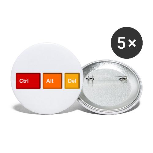 CTRL + ALT + DEL - Buttons small 1'' (5-pack)