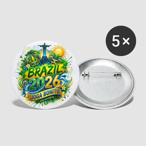 Brazil 2026 — Nations 26 | World Cup - Buttons small 1'' (5-pack)