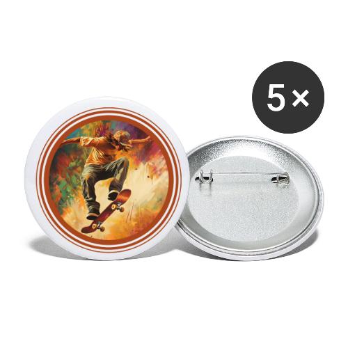 Skateboarding Mode On - Buttons small 1'' (5-pack)