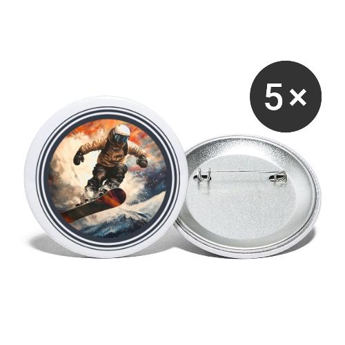Snowboarding Elevation - Buttons small 1'' (5-pack)