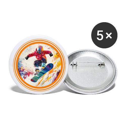 Snowboarding Horizon - Buttons small 1'' (5-pack)