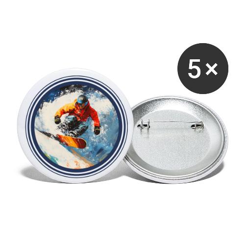 Snowboarding Rebel - Buttons small 1'' (5-pack)