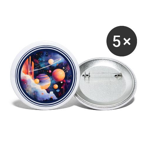 Floating Planetscape - Buttons small 1'' (5-pack)