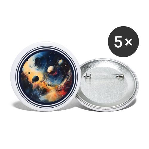 Chaotic Color Planets - Buttons small 1'' (5-pack)
