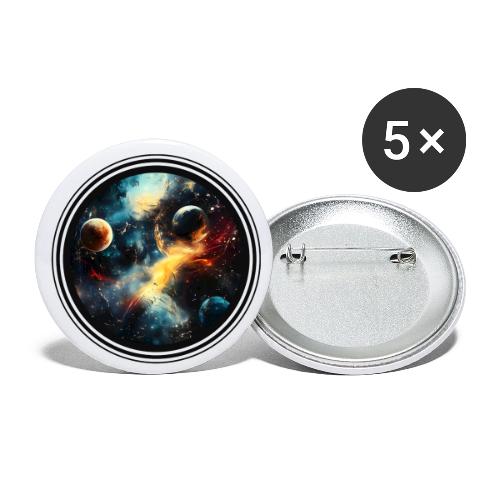 Painted Cosmos of Planets - Buttons small 1'' (5-pack)