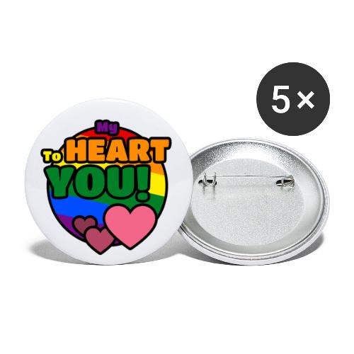 My Heart To You! I love you - printed clothes - Buttons small 1'' (5-pack)