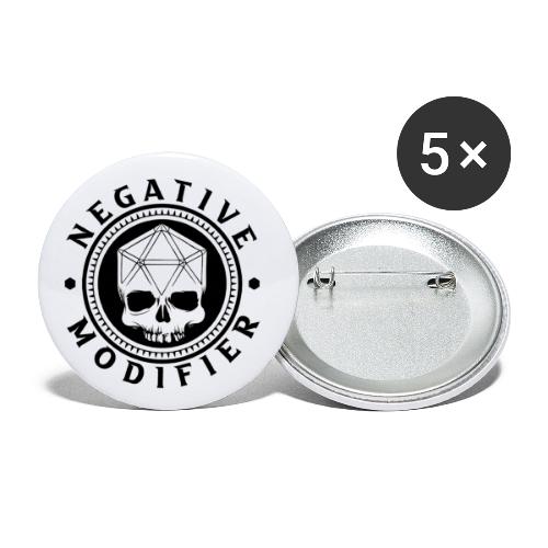 Negative Modifier Circle Logo - Buttons small 1'' (5-pack)