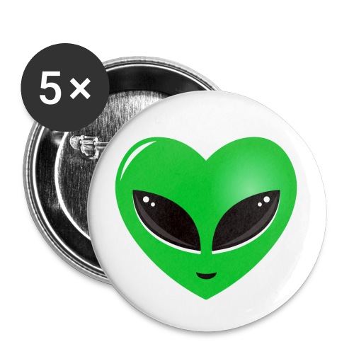 Alien Heart - Buttons small 1'' (5-pack)