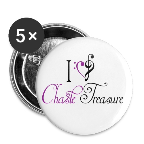 I Heart Chaste Treasure - Buttons small 1'' (5-pack)