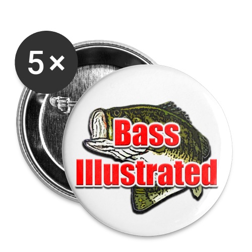 Bass Illustrated - Small1 - Buttons small 1'' (5-pack)