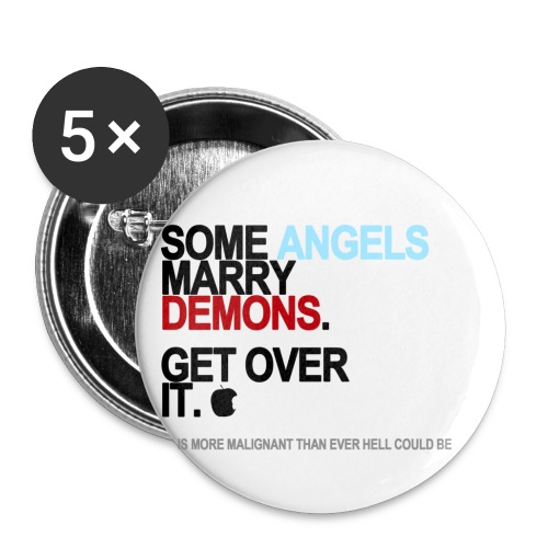 some angels marry demons lg transparent - Buttons small 1'' (5-pack)