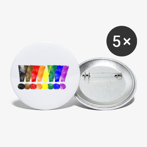 Distressed Philly LGBTQ Pride Whee! Exclamation - Buttons small 1'' (5-pack)