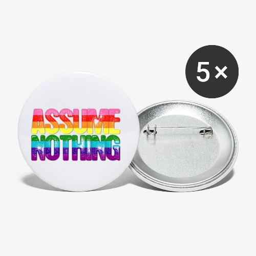 Assume Nothing Original Gilbert Baker LGBTQ Gay - Buttons small 1'' (5-pack)
