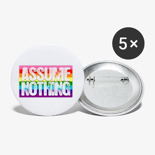 Assume Nothing Gilbert Baker Original LGBTQ Gay - Buttons small 1'' (5-pack)