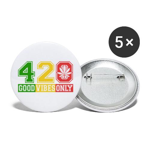 Witty 420 GoodVibes Herb Weed Marijuana Design - Buttons small 1'' (5-pack)