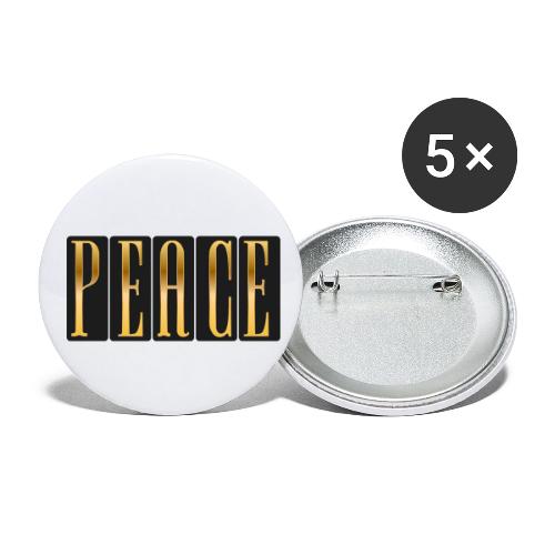 Peace in Gold - Buttons small 1'' (5-pack)