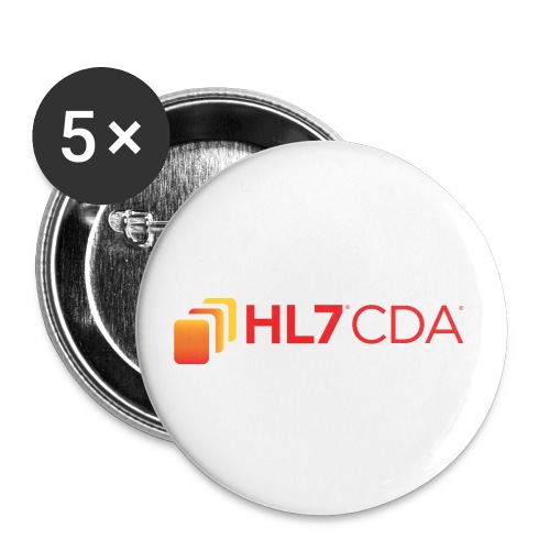 HL7 CDA Logo - Buttons small 1'' (5-pack)