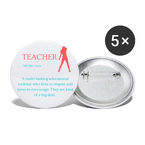 Teacher defnition - Buttons small 1'' (5-pack)