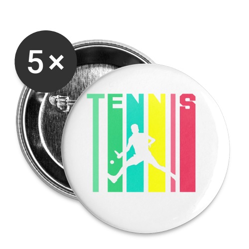 Colorful style Tennis Sport - Buttons small 1'' (5-pack)