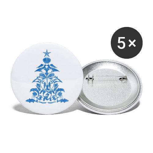 Coastal Christmas Tree Solo - Buttons small 1'' (5-pack)