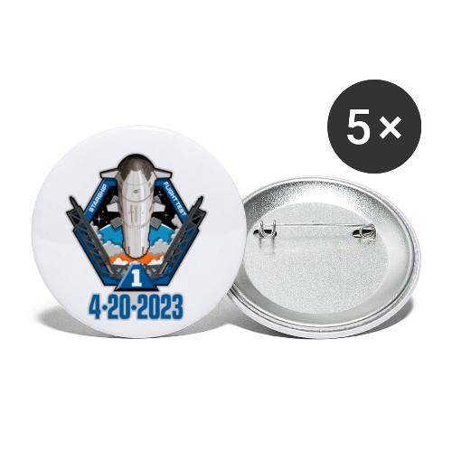Starship Flight Test 4-20-2023 - Buttons small 1'' (5-pack)