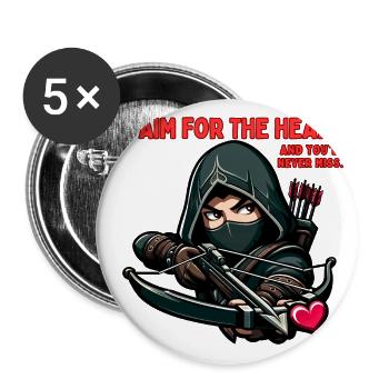 Assassin Valentines - Buttons small 1'' (5-pack) - white