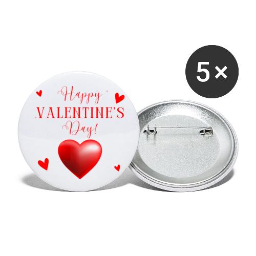 Valentin Designs, Fashion February 14 Valentine's. - Buttons small 1'' (5-pack)