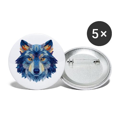 Wolf: Alpha Portrait - Buttons small 1'' (5-pack)