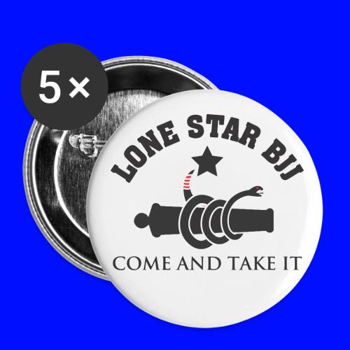 Lone Star BJJ - Come and Take It - Black and Red - Buttons small 1'' (5-pack)