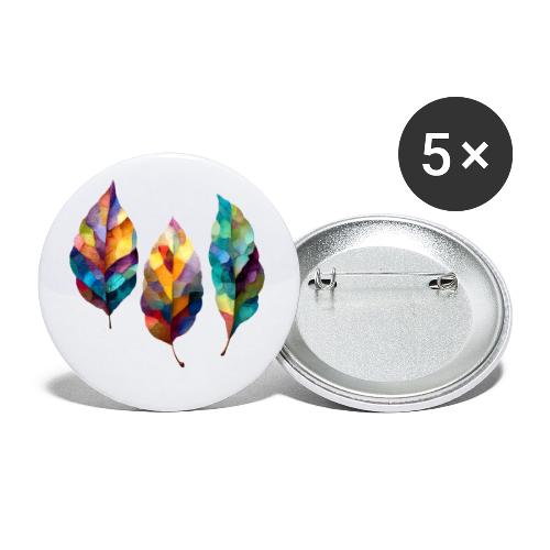 Art: Colorful Leaf Harmony - Buttons small 1'' (5-pack)