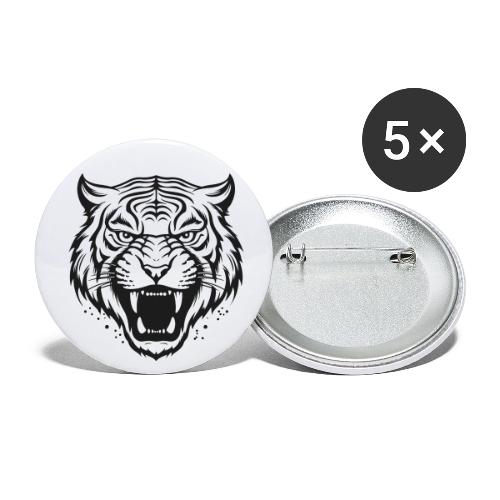 Wild Tiger Fashion, the fury of the feline tiger. - Buttons small 1'' (5-pack)