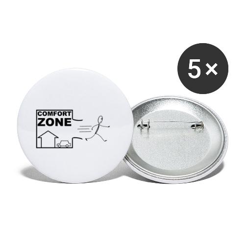 Comfort Zone Escape (Black) - Buttons small 1'' (5-pack)
