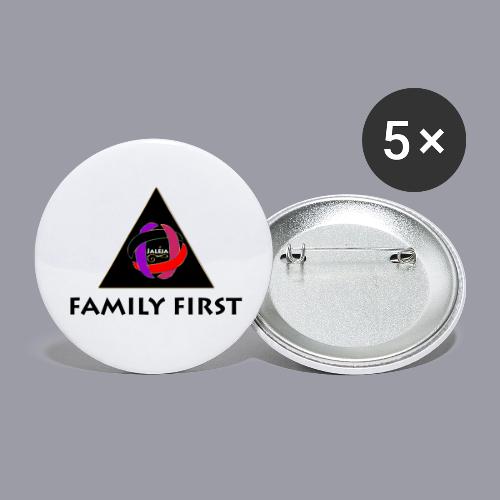 JALEJA FAMILY FIRST (BLACK PRINT) - Buttons small 1'' (5-pack)