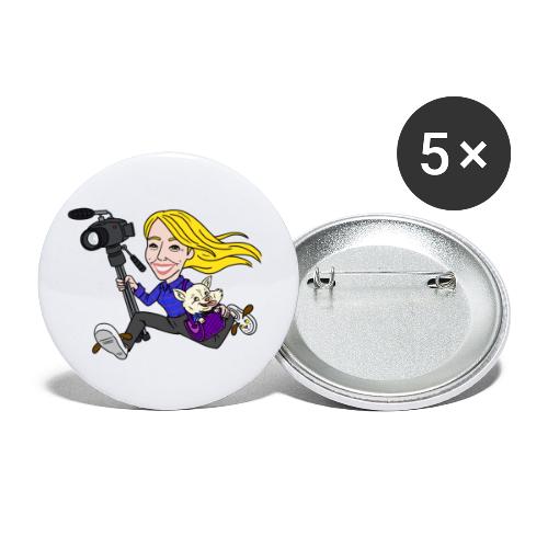 Jahnnalee and Gizmo the Chihuahua - Buttons small 1'' (5-pack)