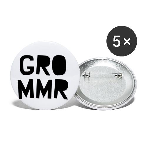 Stylized Grommr Name (Black) - Buttons small 1'' (5-pack)