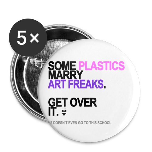 some plastics marry art freaks lg transp - Buttons small 1'' (5-pack)