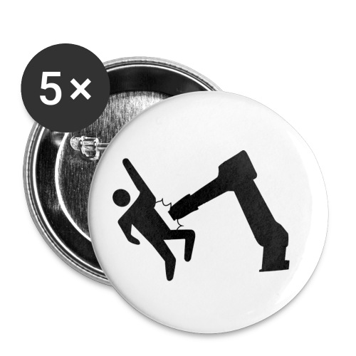 RoboBlackAttack - Buttons small 1'' (5-pack)