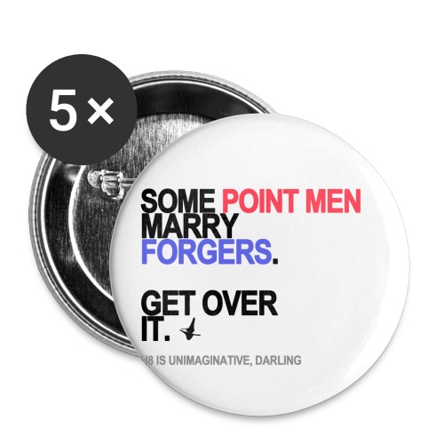some point men marry forgers lg transpar - Buttons small 1'' (5-pack)