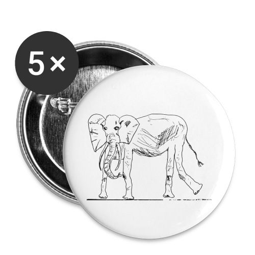 Dancing elephant - Buttons small 1'' (5-pack)
