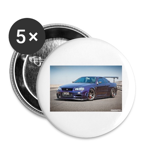 # blue GTR - Buttons small 1'' (5-pack)