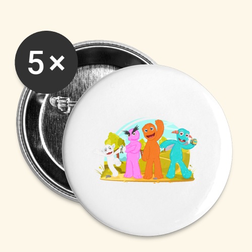 Fuzzy & Pals - Buttons small 1'' (5-pack)